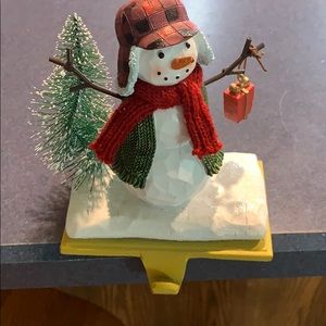 Set of 3 snowman stocking holders